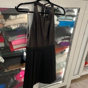 alice + olivia black mini dress